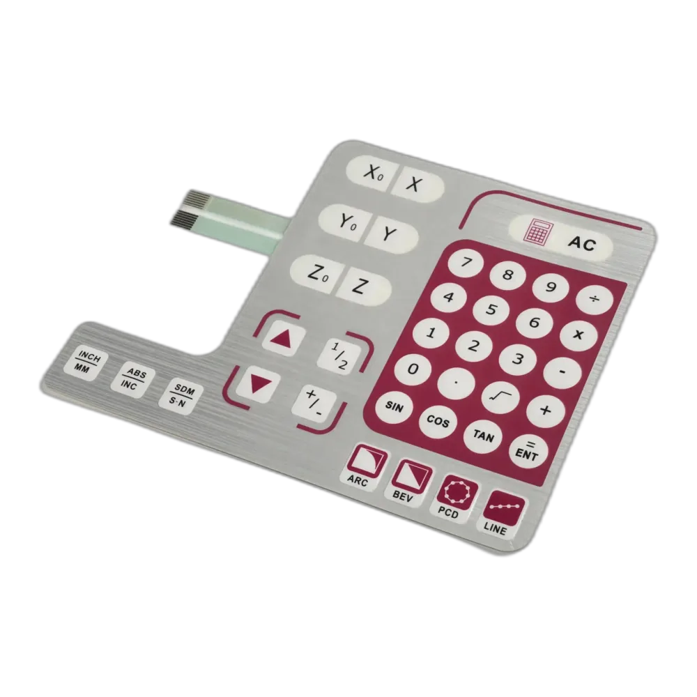 custom membrane keypad product cutout for industrial keypad and artwork articles