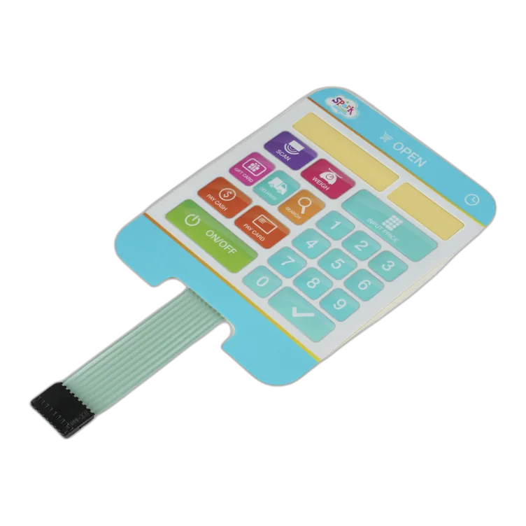 Smooth sealed non-tactile membrane switch panel for OEM controls