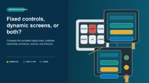HMI panel, membrane switch panel, and hybrid interface compared for OEM architecture selection