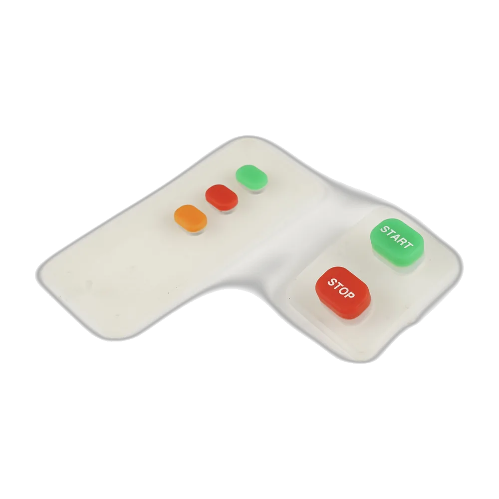 Custom treadmill membrane switch keypad assembly with Start and Stop controls