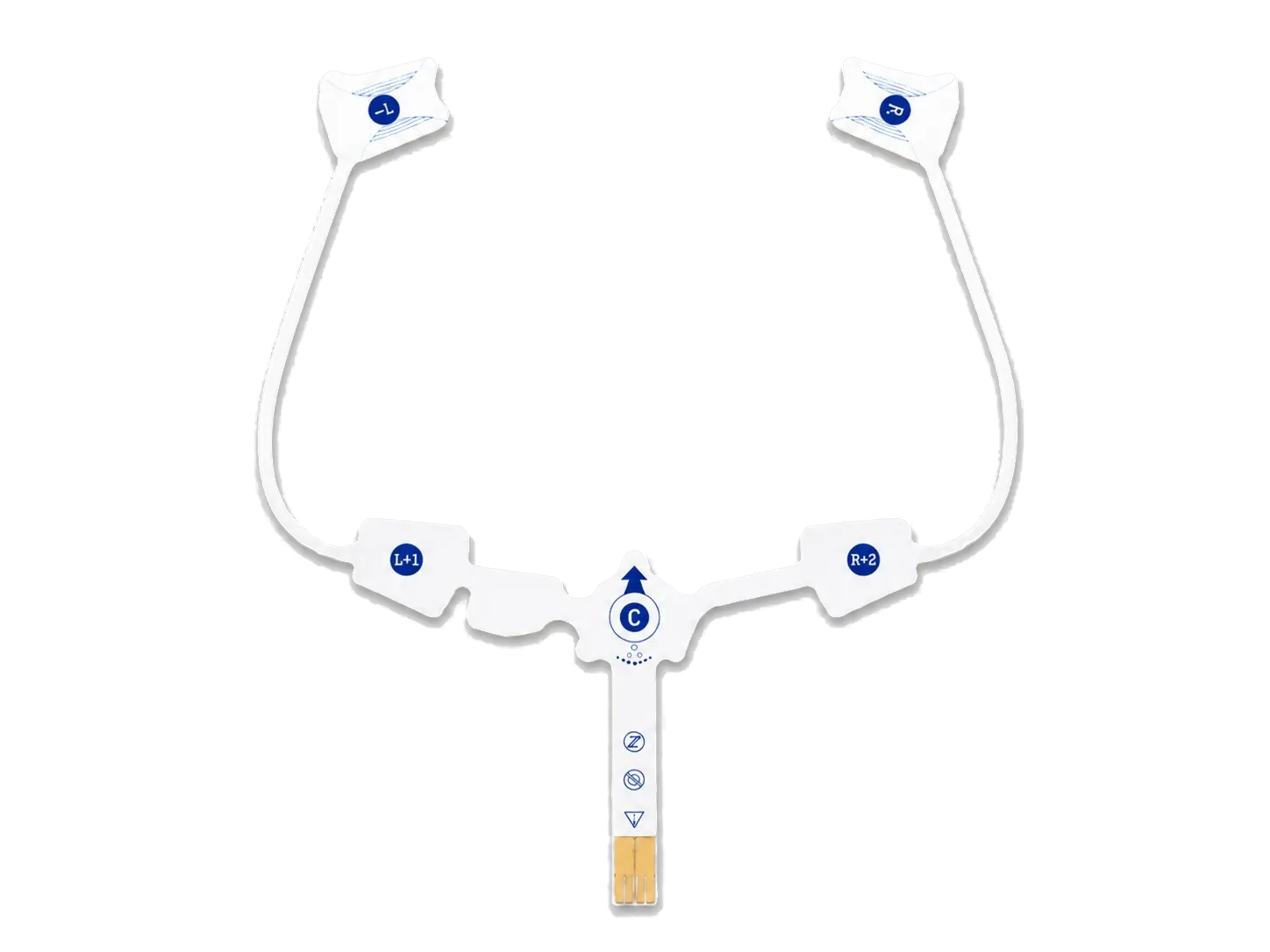 Five-lead wearable ECG printed electrode array with a flexible connector tail